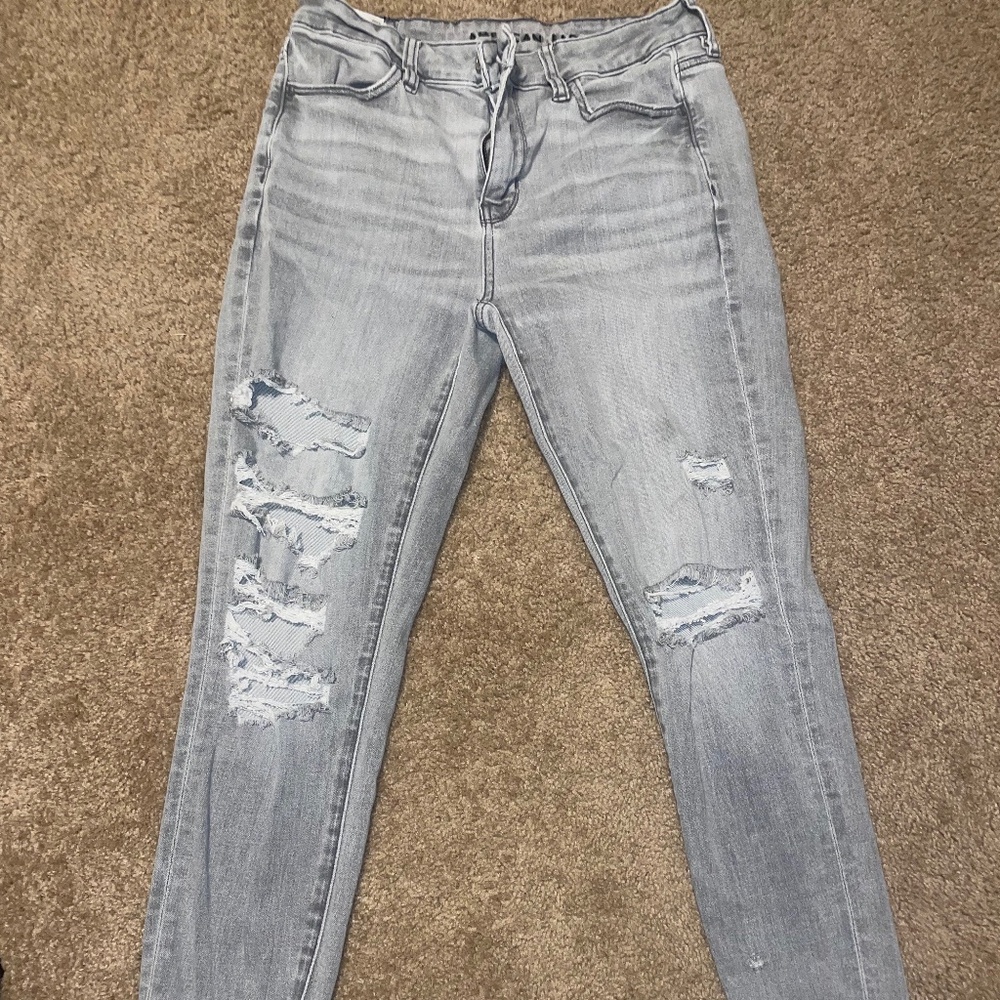 American Eagle Gray size 4 short high rise jeggings